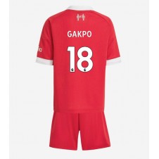 Liverpool Cody Gakpo #18 Hemmaställ Barn 2025-26 Korta ärmar (+ Korta byxor)